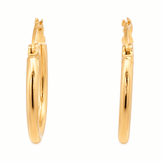 Thin Gold Hoop Earrings