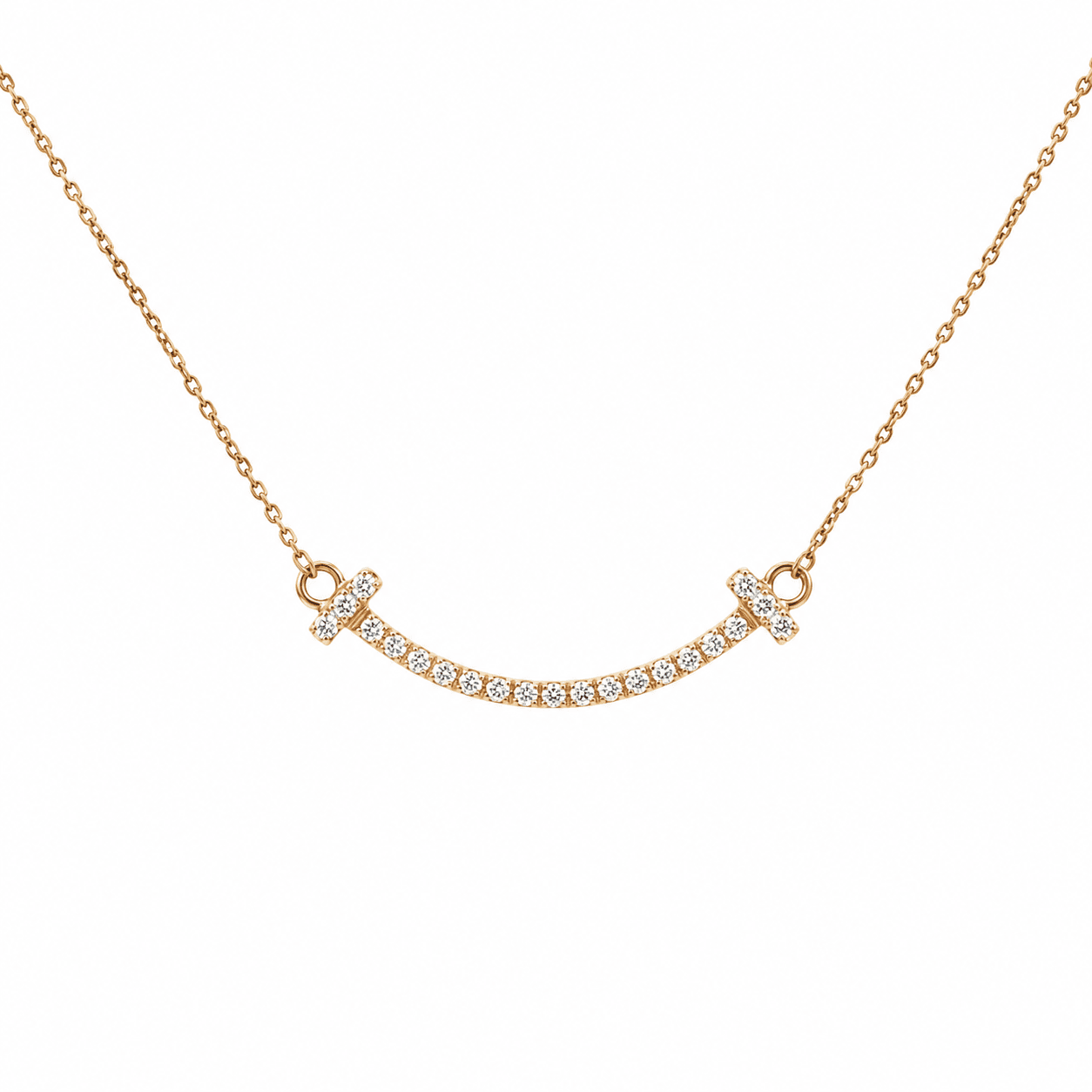 Diamond Smile Bar Necklace