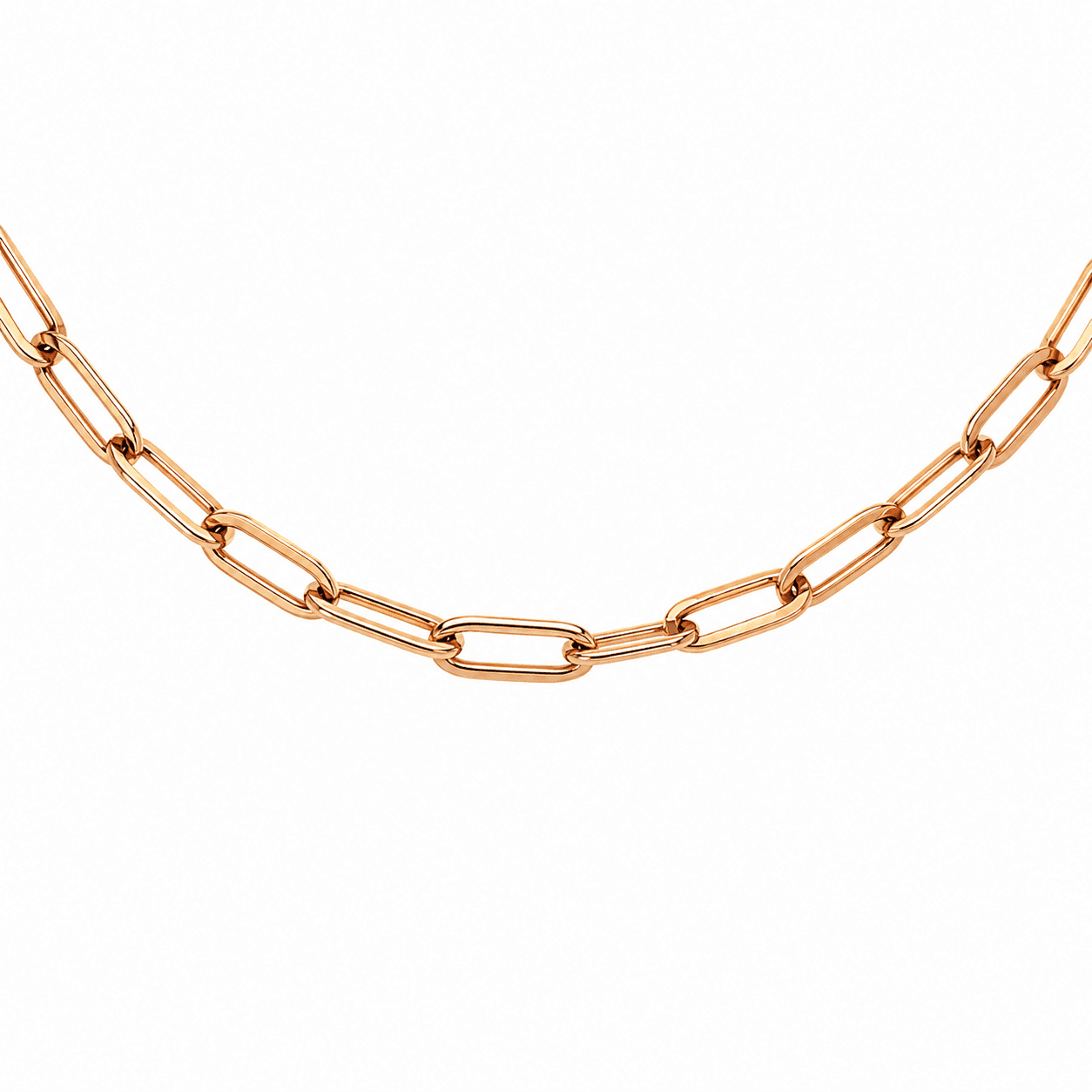 Rose Gold Paperclip Link Chain