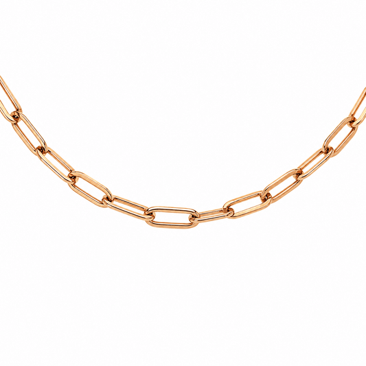 Rose Gold Paperclip Link Chain