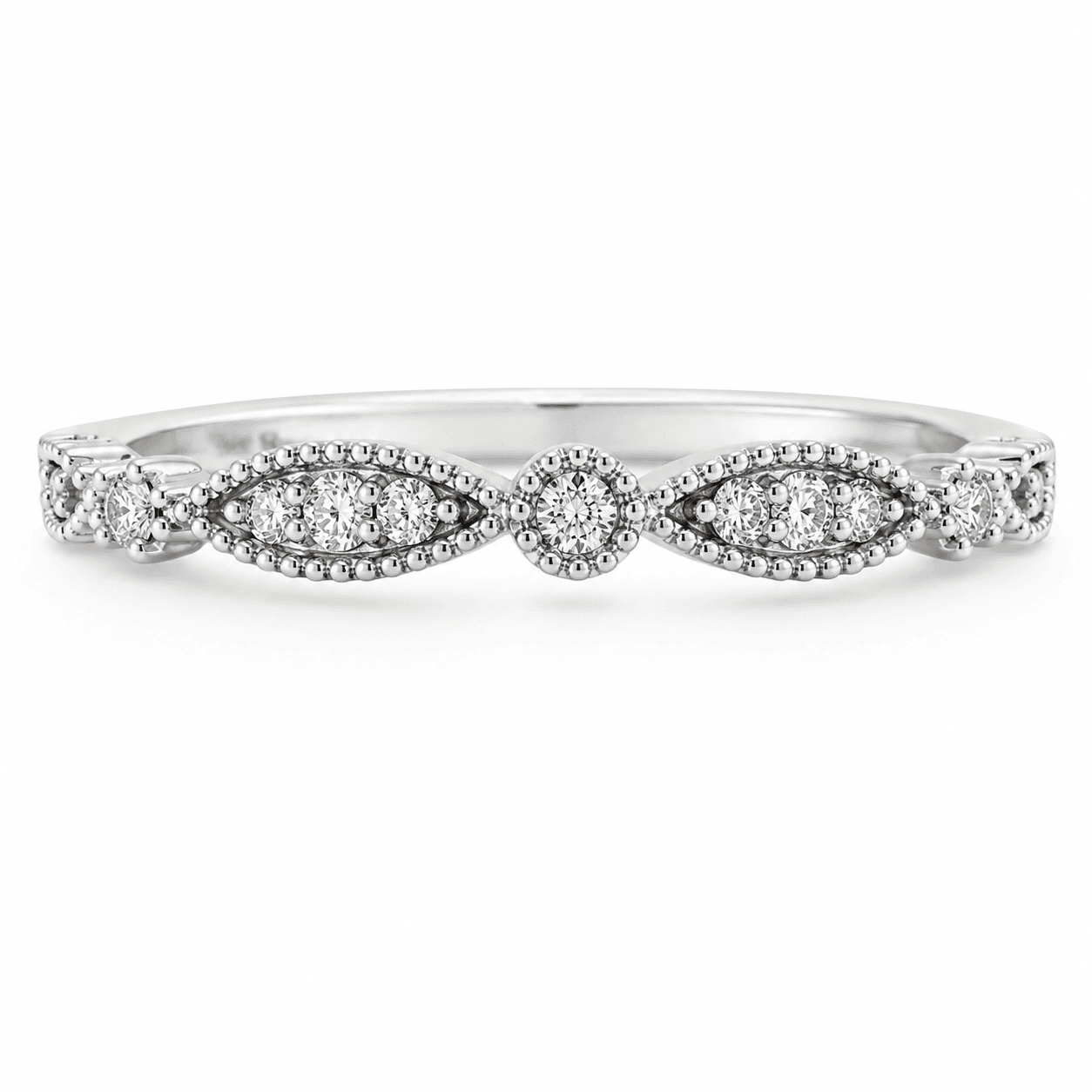 Diamond Filigree Wedding Band