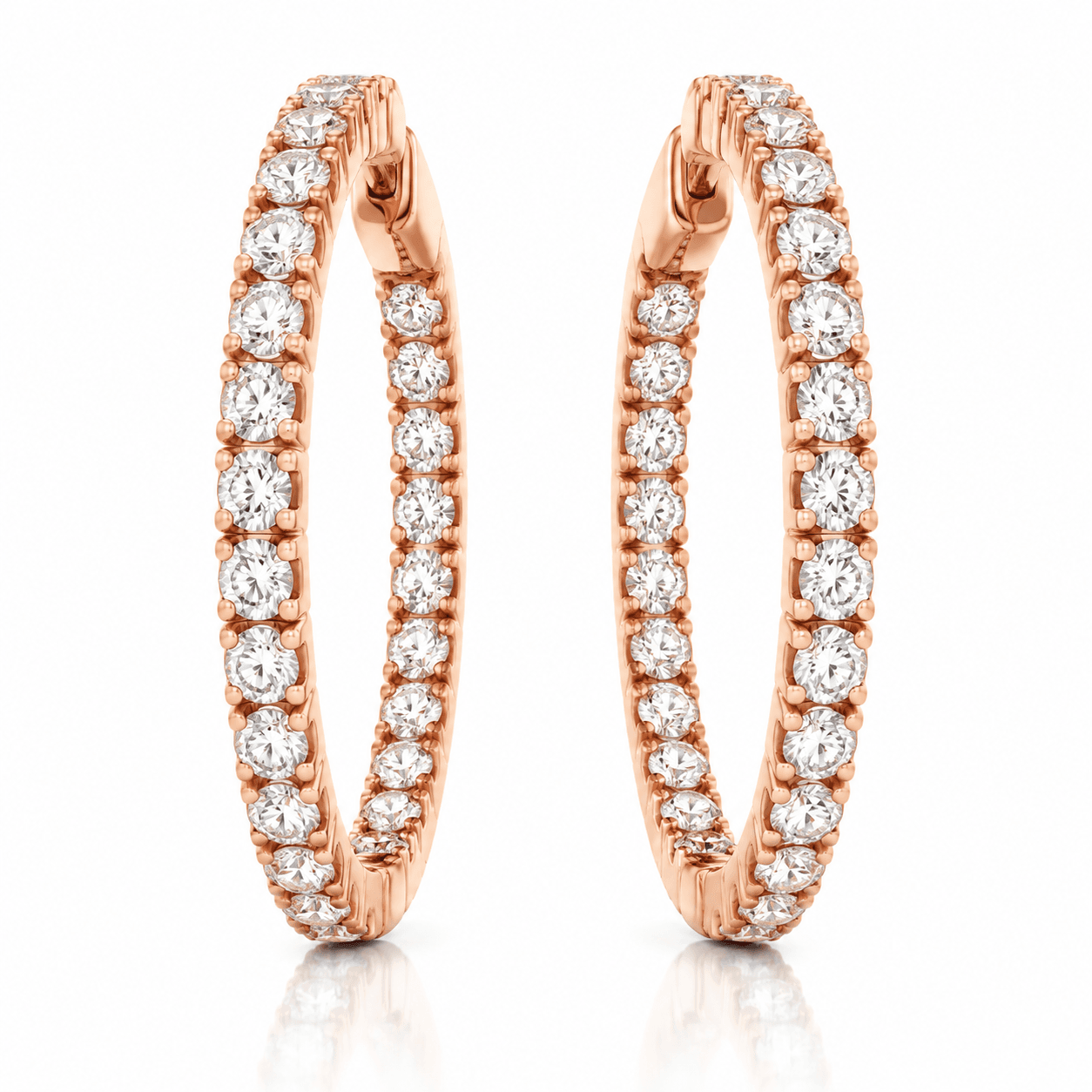 Diamond Inside-Out Hoop Earrings