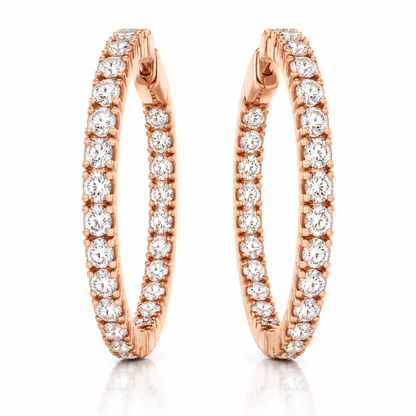Diamond Inside-Out Hoop Earrings
