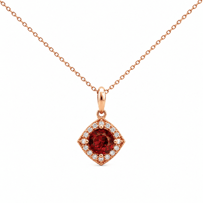 Cushion-Cut Diamond and Gemstone Necklace