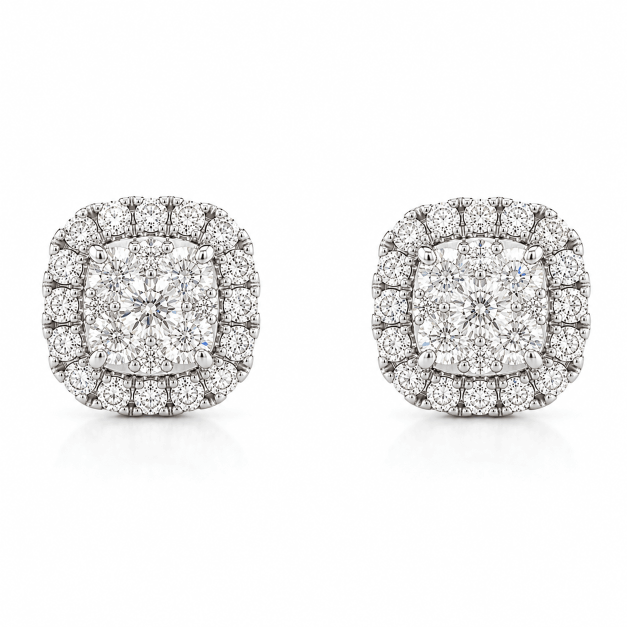 Diamond Cluster Earrings
