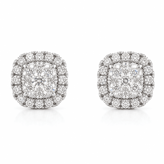 Diamond Cluster Earrings