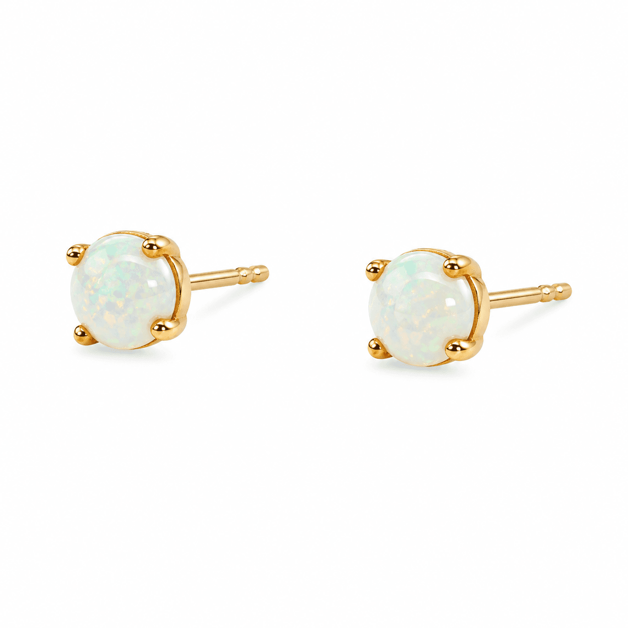 Lab Opal Stud Earrings