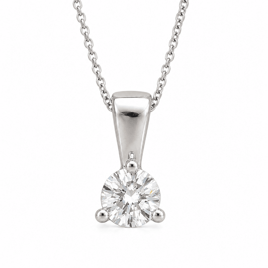 Solitaire Diamond Pendant Necklace
