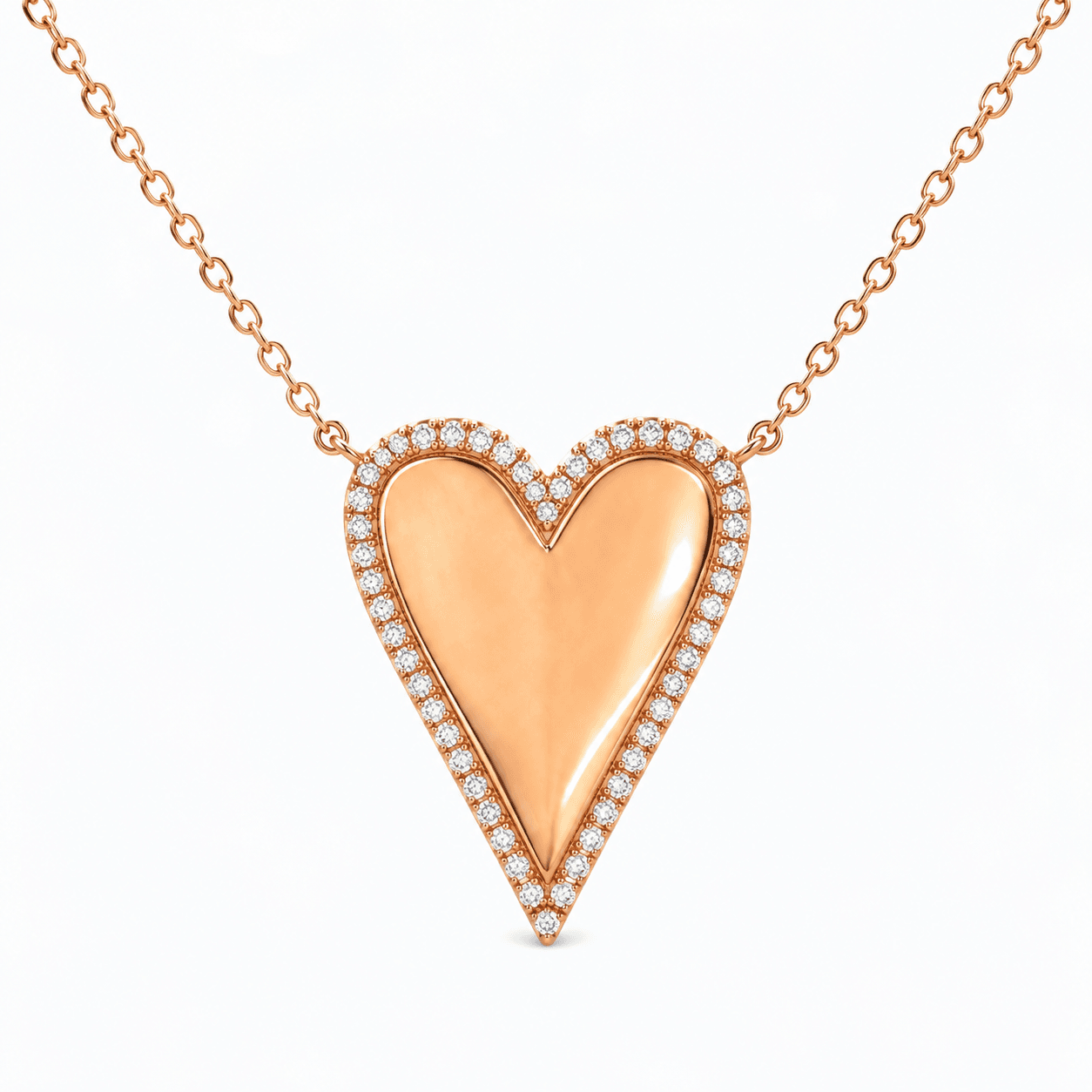 Diamond Heart Pendant Necklace