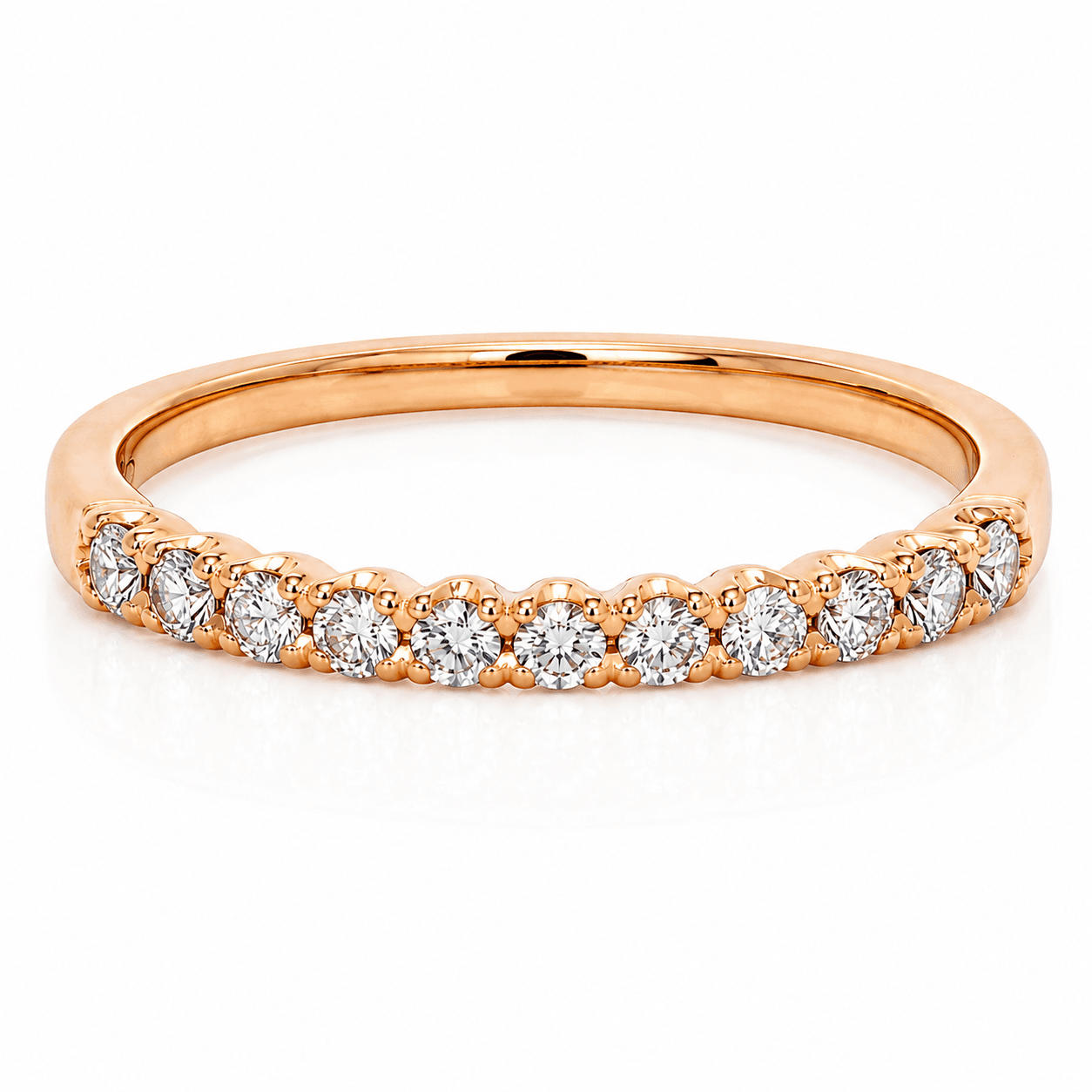 Pink Diamond Wedding Band