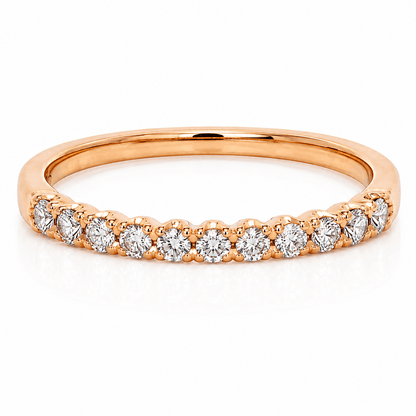 Pink Diamond Wedding Band