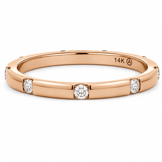 14K  YG DIA ETERNITY BAND 0.25TCW