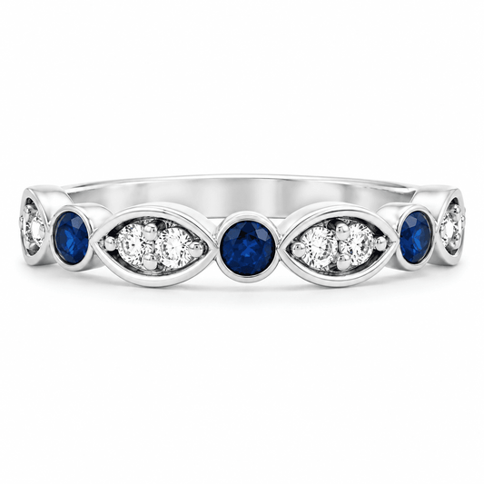Sapphire and Diamond Fashion Ring