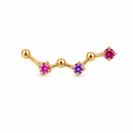 Constellation Pink CZ Cartilage Piercing