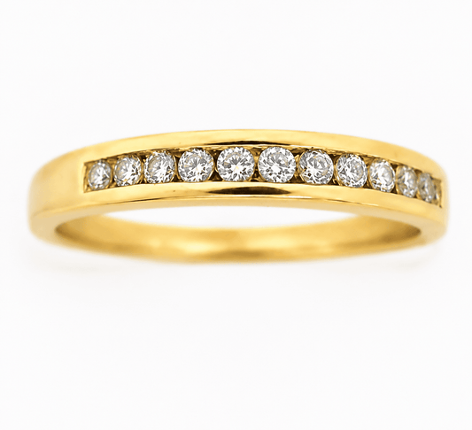 Channel Set Diamond Wedding Band