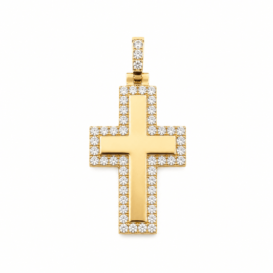 Lab-Grown Diamond Latin Cross Pendant