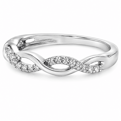 Diamond Twist Band Ring