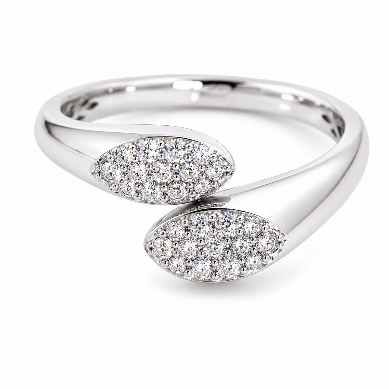 Diamond Bypass Fashion Ring