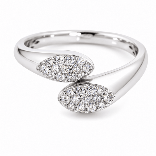 Diamond Bypass Fashion Ring