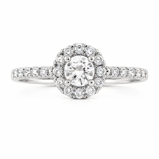 Halo Diamond Engagement Ring