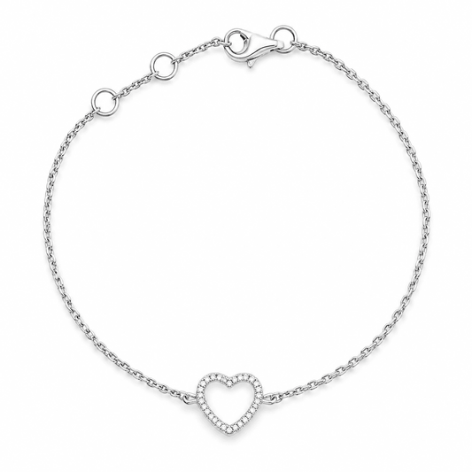 Diamond Heart Bracelet