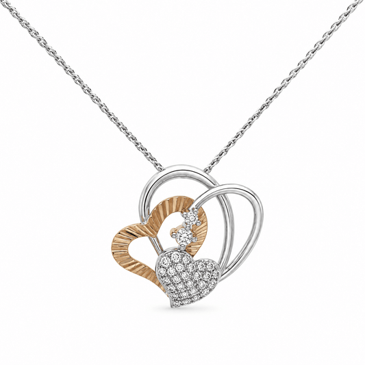Heart Diamond Pendant Necklace