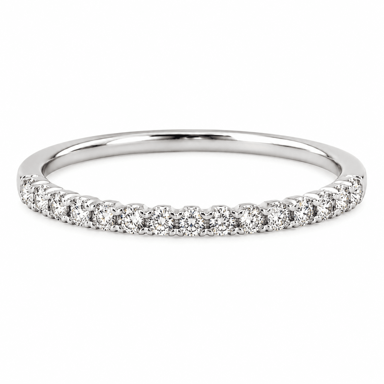 Diamond Fishtail-Set Wedding Band