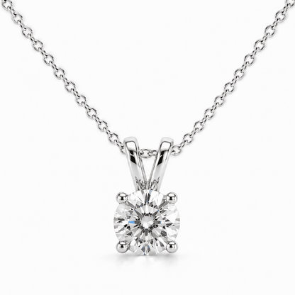 Diamond Solitaire Pendant Necklace