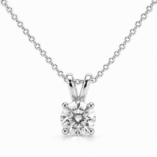 Diamond Solitaire Pendant Necklace