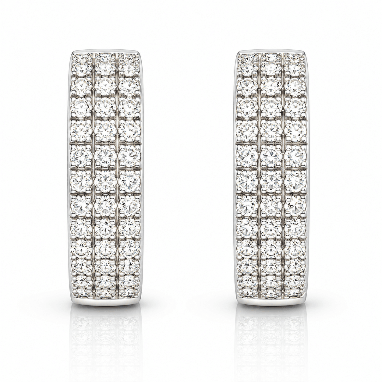 Diamond Huggie Hoop Earrings
