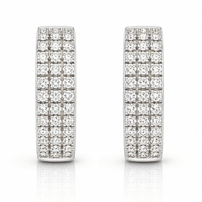 Diamond Huggie Hoop Earrings