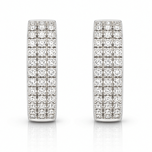 Diamond Huggie Hoop Earrings