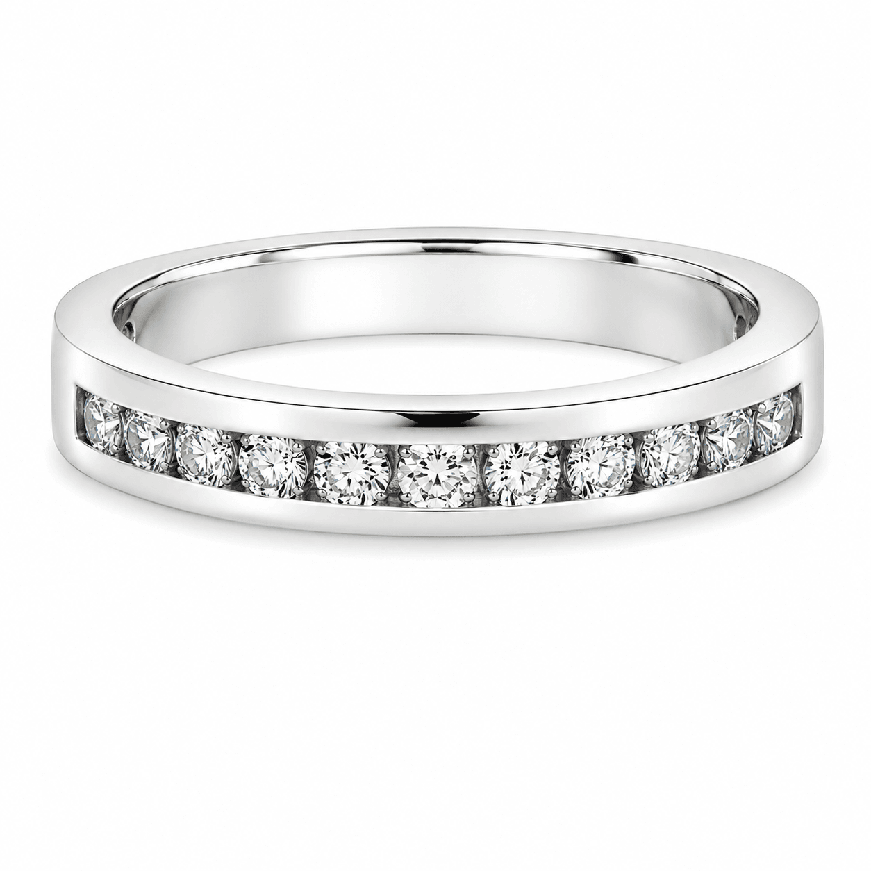 Channel-Set Diamond Wedding Band