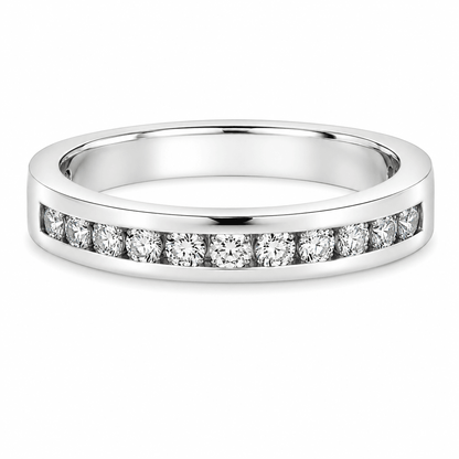 Channel-Set Diamond Wedding Band