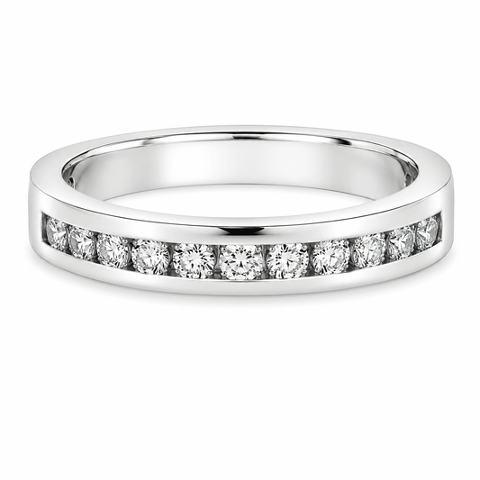 Channel-Set Diamond Wedding Band