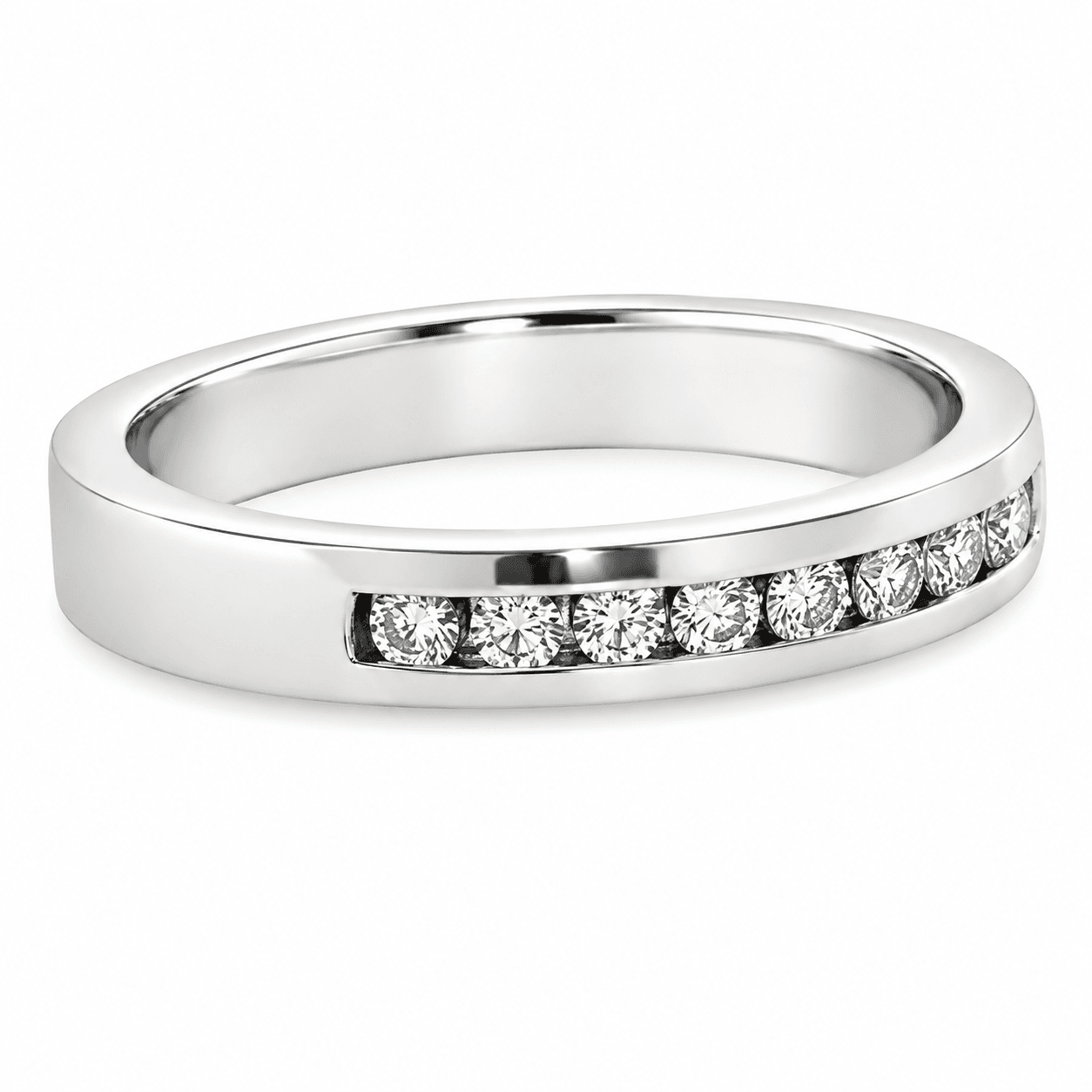 Channel-Set Diamond Wedding Band
