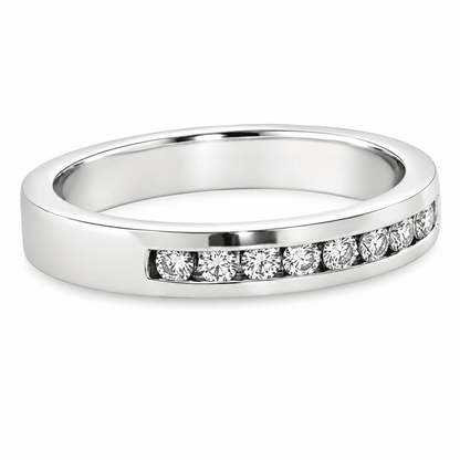Channel-Set Diamond Wedding Band