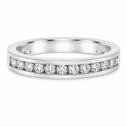 Diamond Channel-Set Wedding Band