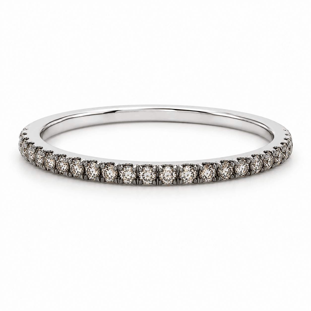 Champagne Diamond Wedding Band