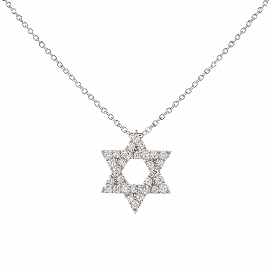 Diamond Star of David Necklace