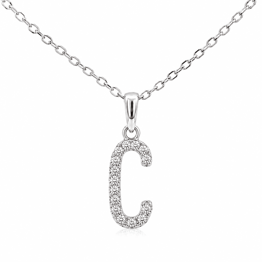 Diamond Initial C Necklace