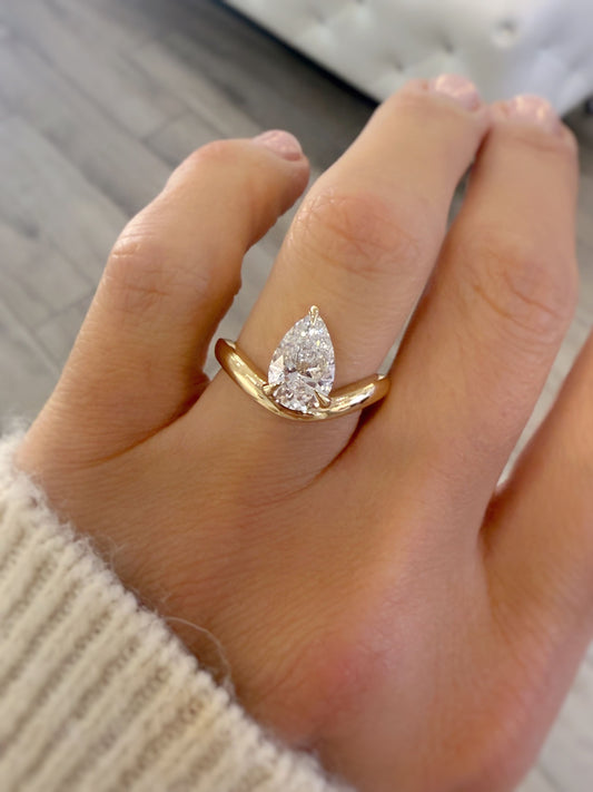 Pear Lab-Grown Diamond Engagement Ring