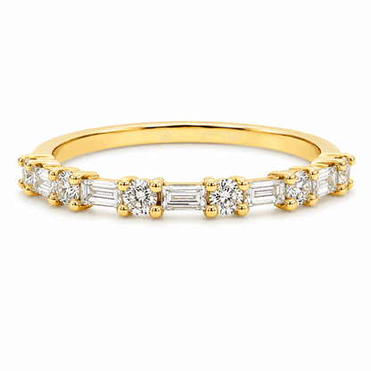 Diamond Baguette and Round Band
