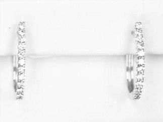 0.60 CTW Natural Diamond Huggie Hoop Earrings