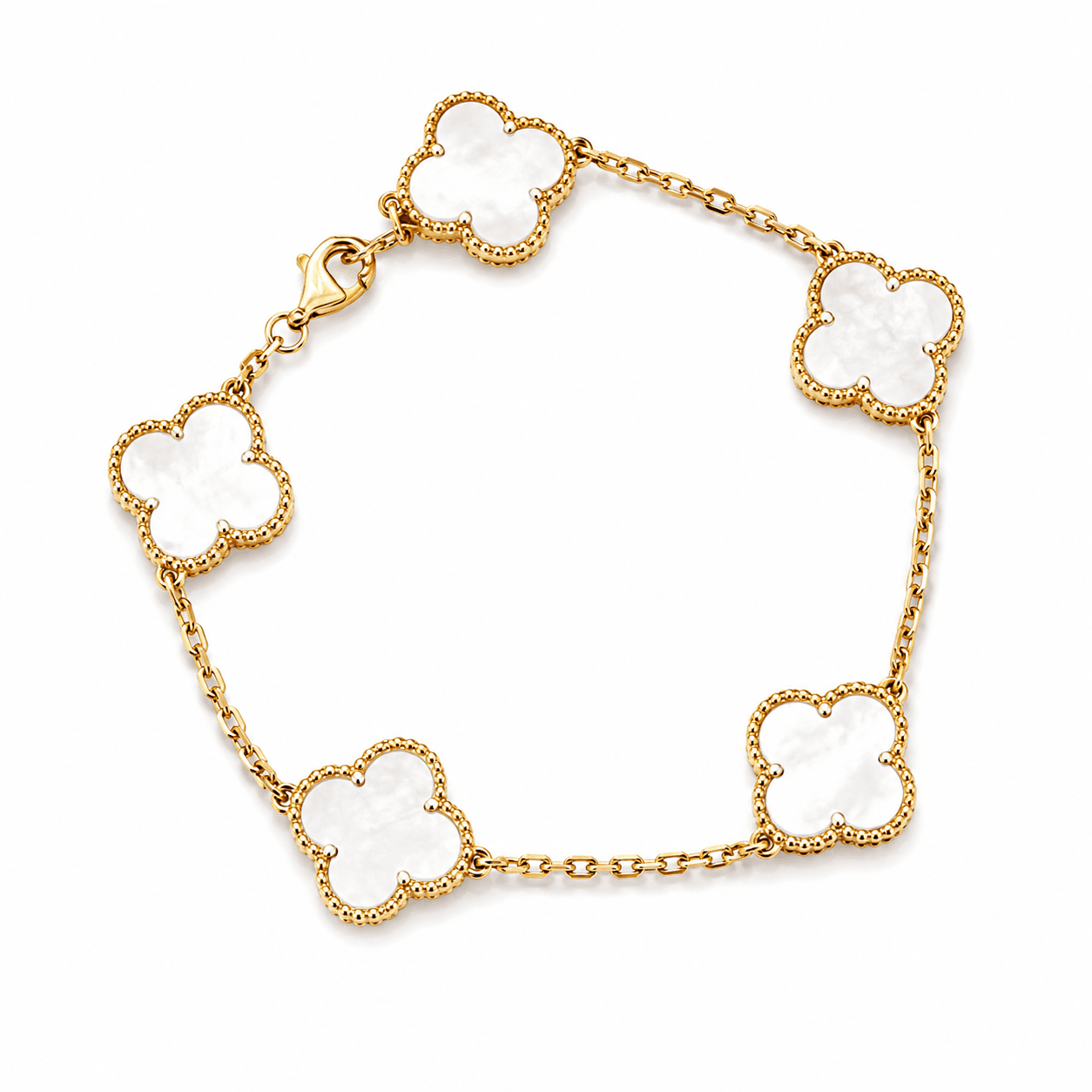 14K YG 9.9G 5 STATION CLOVER BRAC
