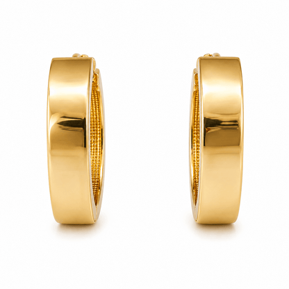 Flat Huggie Hoop Earrings