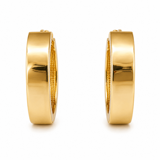 Flat Huggie Hoop Earrings