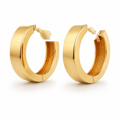 Flat Huggie Hoop Earrings