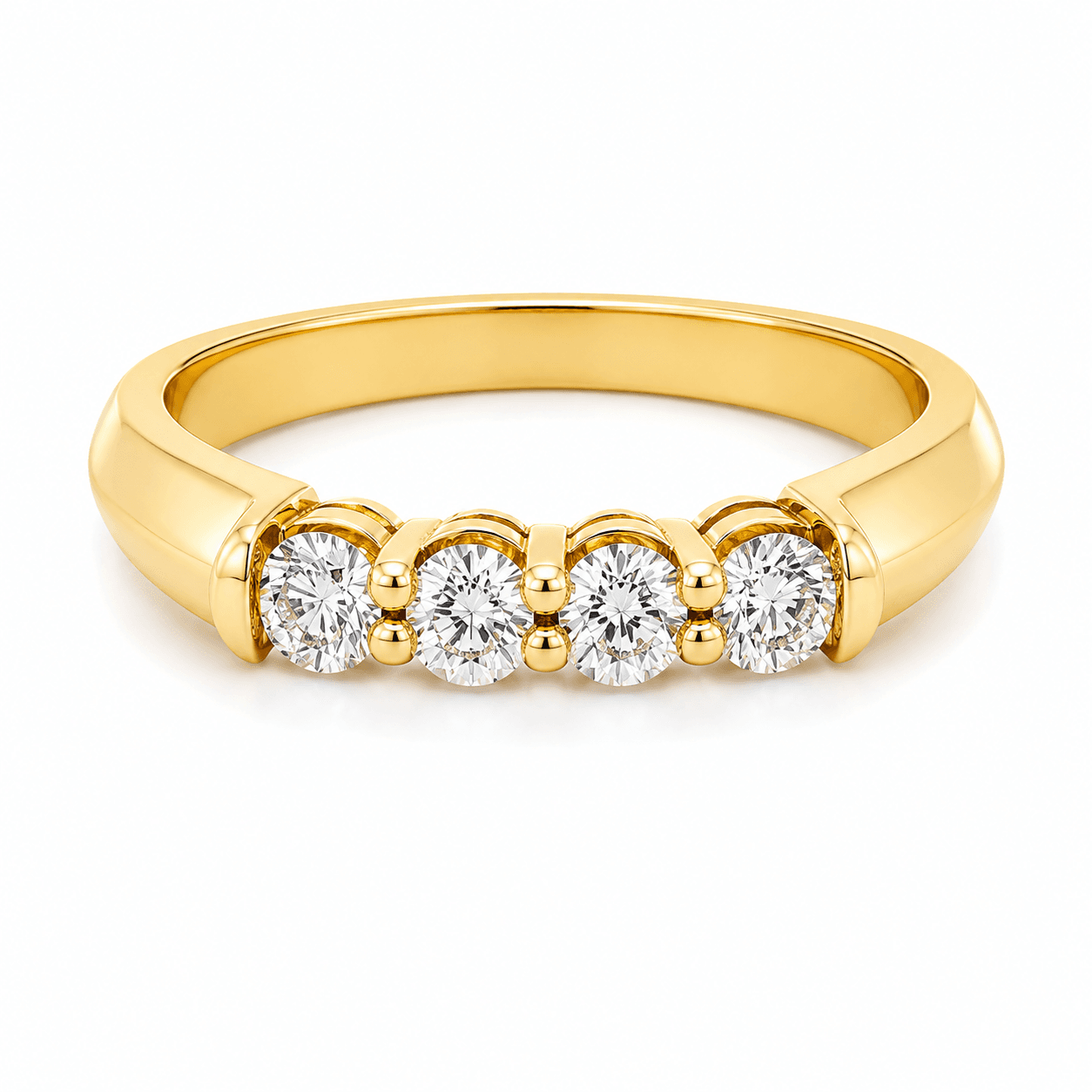 Four-Stone Diamond Wedding Band
