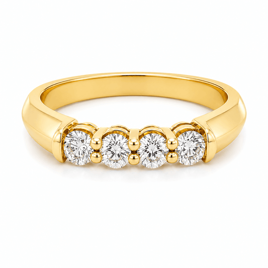 Four-Stone Diamond Wedding Band